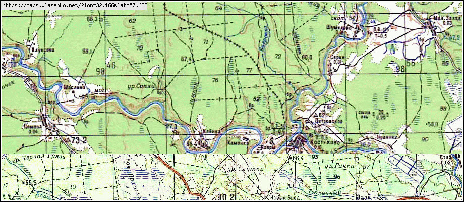 Новгородская область карта топографическая