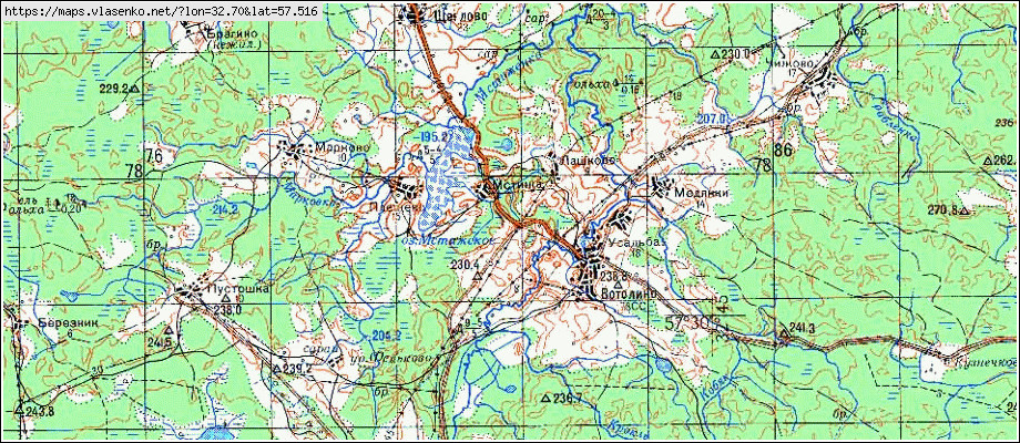 Карта ЛАШКОВО, Новгородская область, Демянский район
