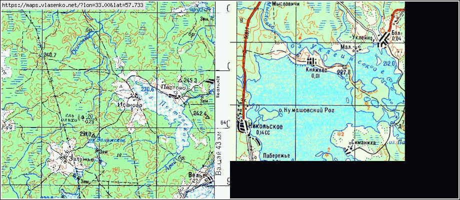 Карта НИКОЛЬСКОЕ, Новгородская область, Демянский район