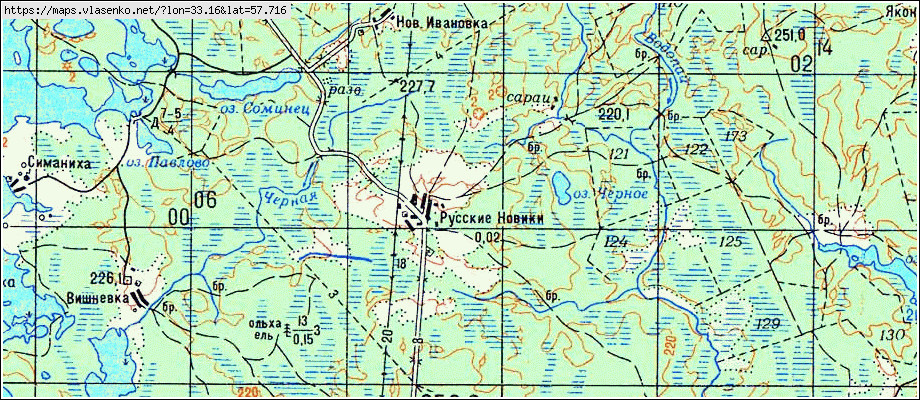 Карта ПАБЕРЕЖЬЕ, Новгородская область, Демянский район