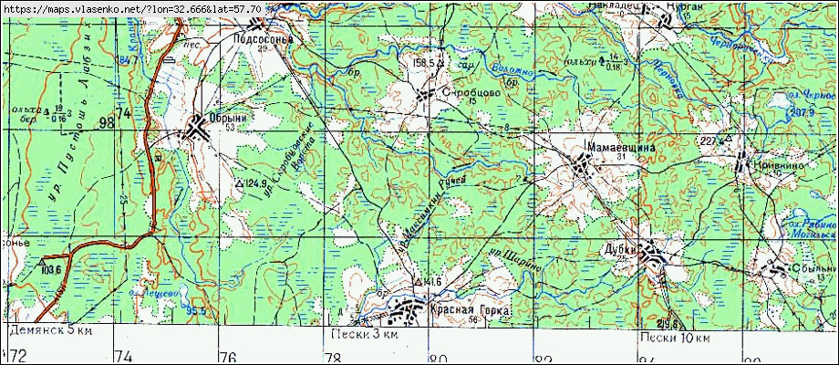 Карта СКРОБЦОВО, Новгородская область, Демянский район