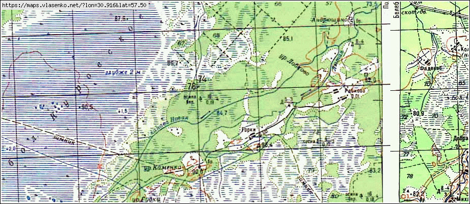 Карта ГОРА, Новгородская область, Холмский район
