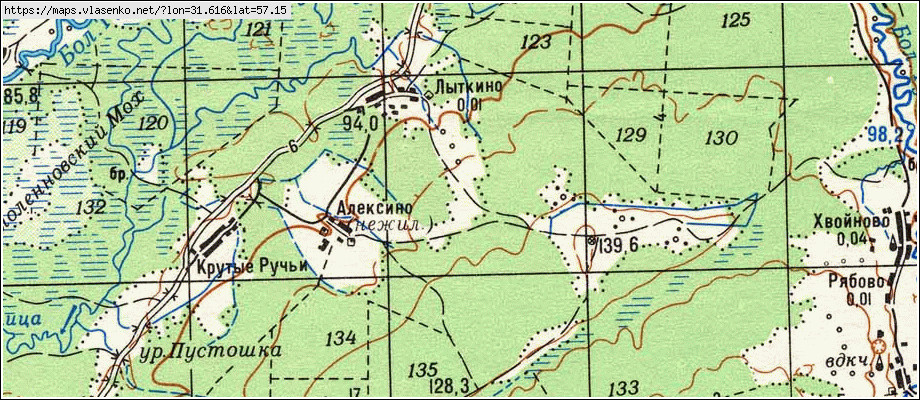 Карта ЛЫТКИНО, Новгородская область, Холмский район