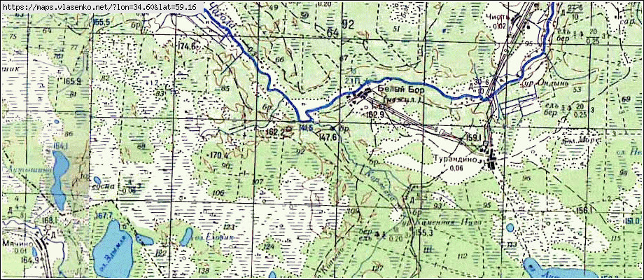 Карта БАБЬЕ, Новгородская область, Хвойнинский район