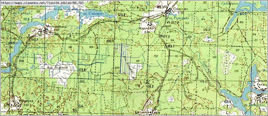Карта ГОРКА, Новгородская область, Хвойнинский район