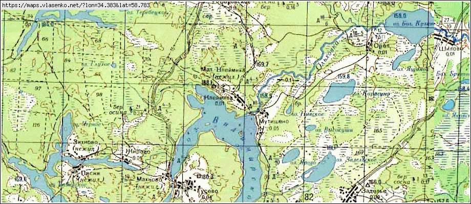 Карта КЛЕЙМИХА, Новгородская область, Хвойнинский район