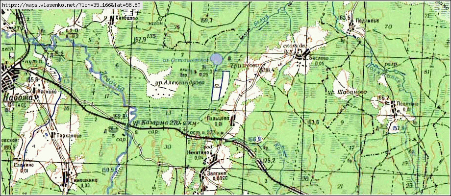 Карта ПАЛЬЦЕВО, Новгородская область, Хвойнинский район