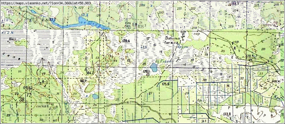 Карта ШВАРКОВО, Новгородская область, Хвойнинский район