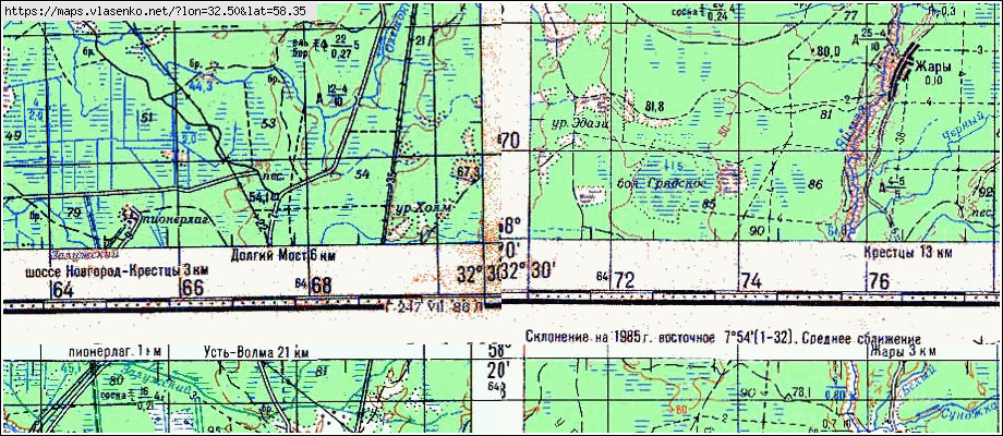 Карта ЭДАЗИ, Новгородская область, Крестецкий район