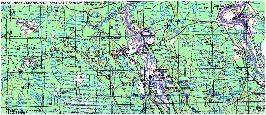 Карта ЕРЕСИНО, Новгородская область, Крестецкий район