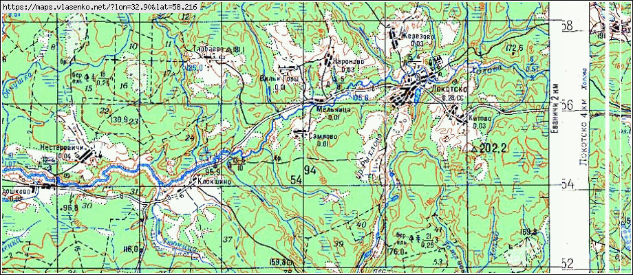 Карта МЕЛЬНИЦА, Новгородская область, Крестецкий район