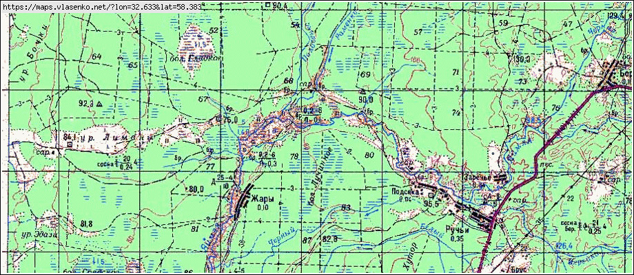 Карта РАМЕНКА, Новгородская область, Крестецкий район