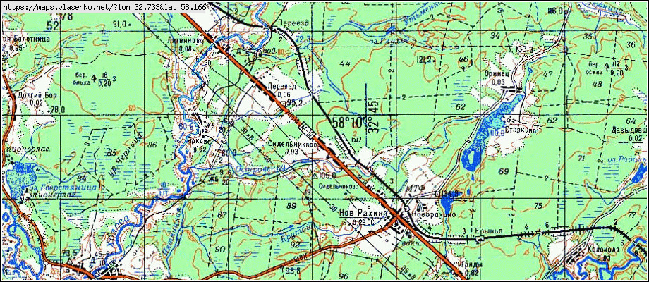 Карта СИДЕЛЬНИКОВО, Новгородская область, Крестецкий район