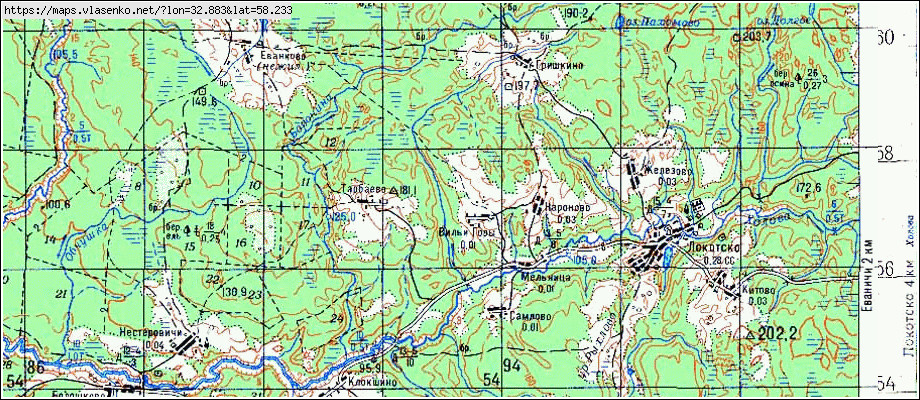 Карта ВИЛЬИ ГОРЫ, Новгородская область, Крестецкий район