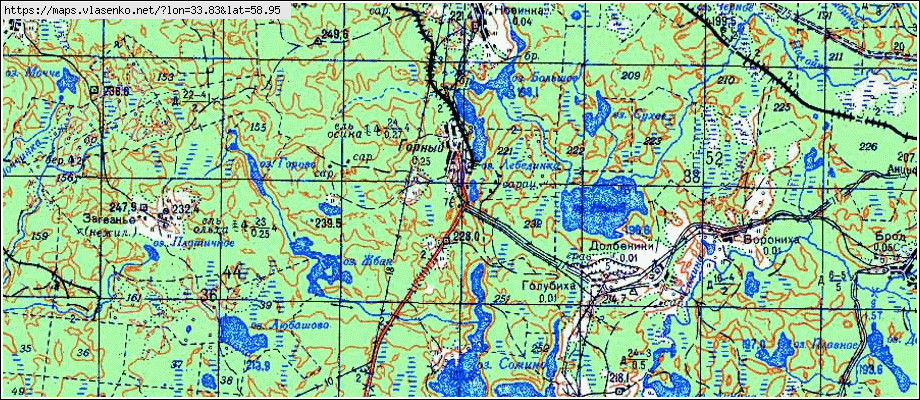 Карта БАХАРИХА, Новгородская область, Любытинский район
