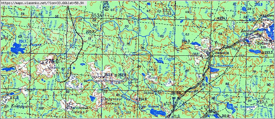 Карта БОРОВЩИНА, Новгородская область, Любытинский район