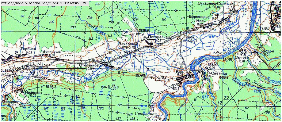 Карта любытинского района новгородской области с деревнями и дорогами