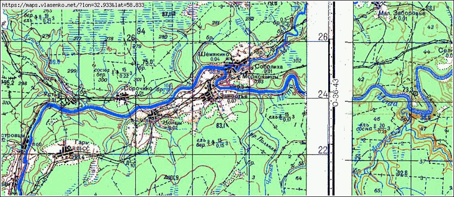 Спутниковая карта малая вишера