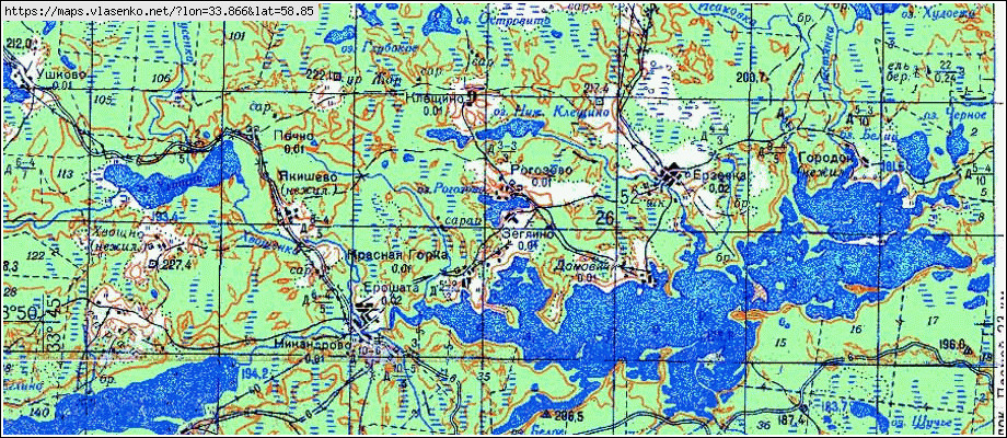 Карта ЗЕГЛИНО, Новгородская область, Любытинский район