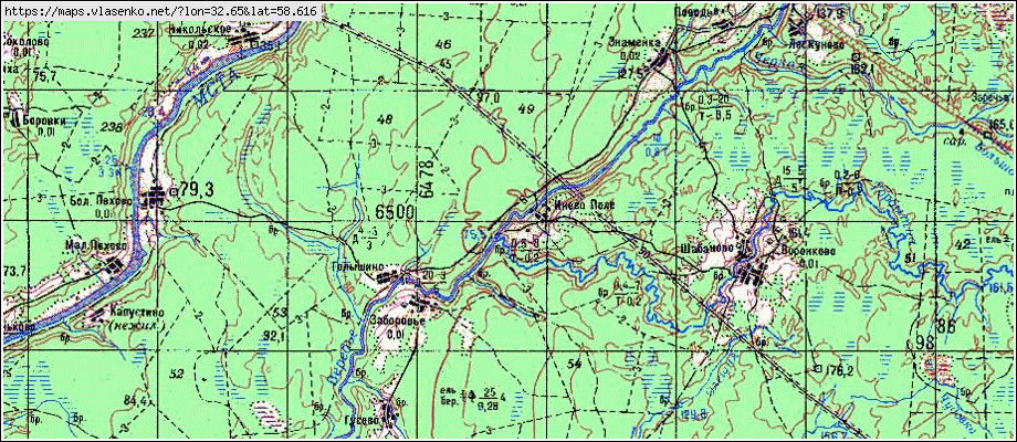 Карта ИНЕВО ПОЛЕ, Новгородская область, Маловишерский район