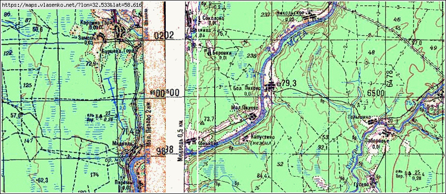 Карта маловишерского района новгородской области с деревнями и дорогами