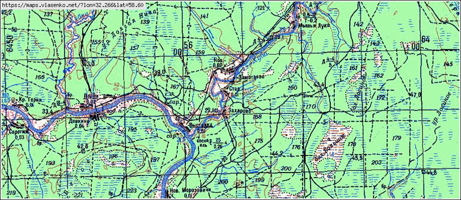 Карта ЗАХАРОВО, Новгородская область, Маловишерский район