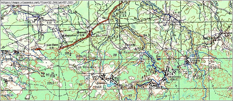 Карта ХВАЛЕВО, Новгородская область, Маревский район