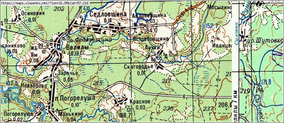Карта ЛУЧКИ, Новгородская область, Маревский район