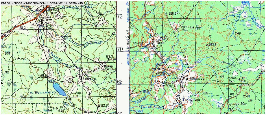 Карта ПОЛЯ, Новгородская область, Маревский район