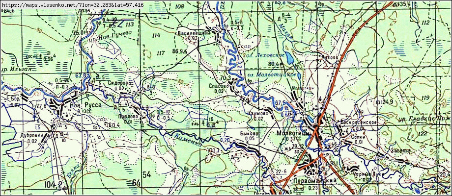 Карта СПАСОВО, Новгородская область, Маревский район