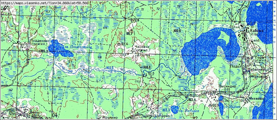 Карта мошенского района новгородской области с деревнями и дорогами