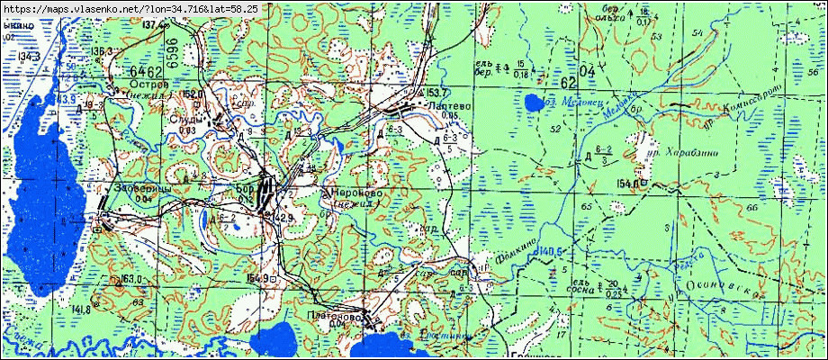 Карта ЛАПТЕВО, Новгородская область, Мошенской район