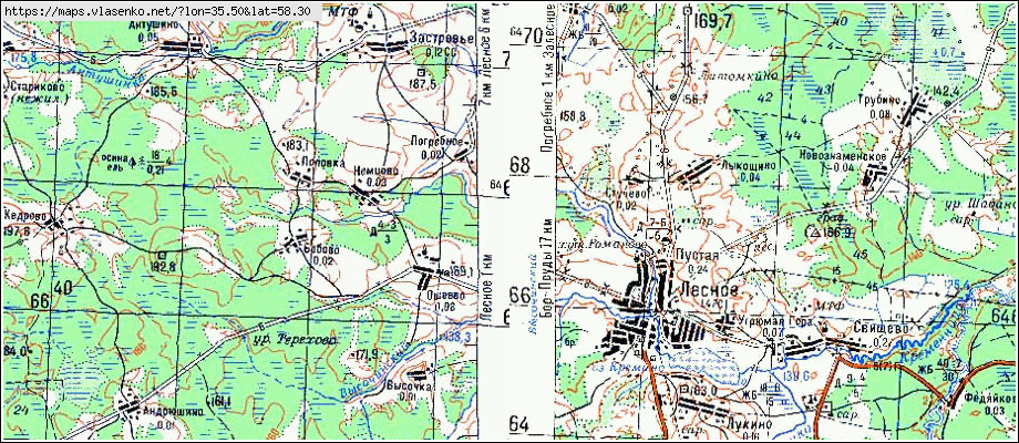 Карта НИКОЛАЕВСКОЕ, Новгородская область, Мошенской район