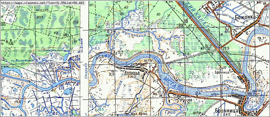 Карта ХОЛЫНЬЯ, Новгородская область, Новгородский район