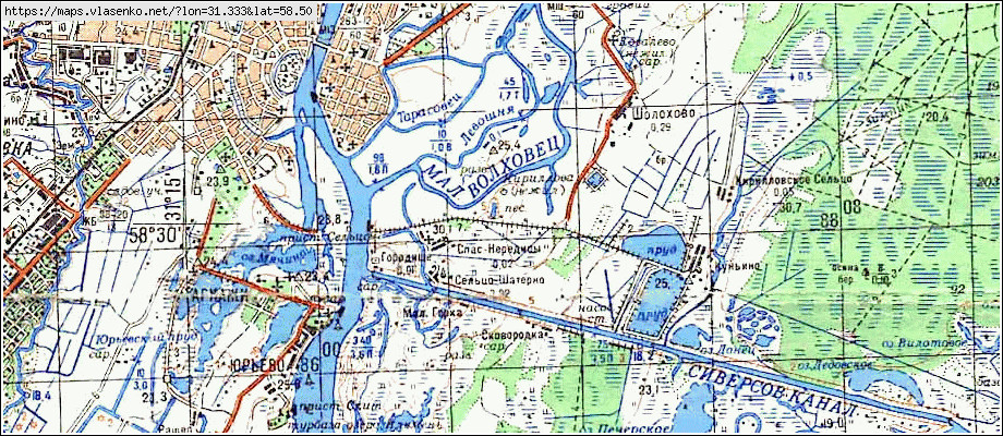 Карта КИРИЛЛОВА, Новгородская область, Новгородский район