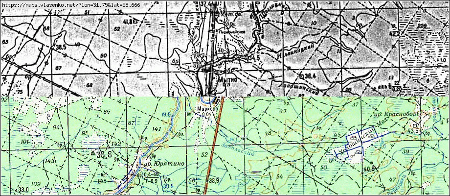 Карта МАРКОВО, Новгородская область, Новгородский район