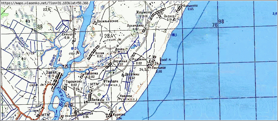 Карта РАДБЕЛИК, Новгородская область, Новгородский район