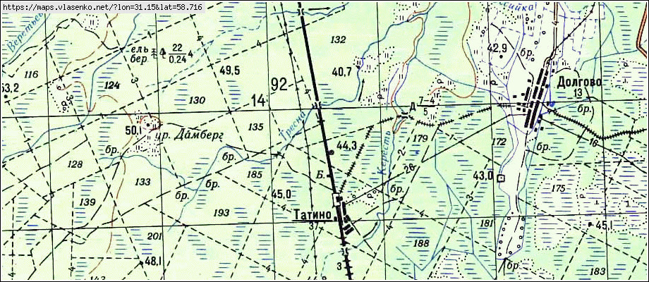 Карта ТАТИНО, Новгородская область, Новгородский район
