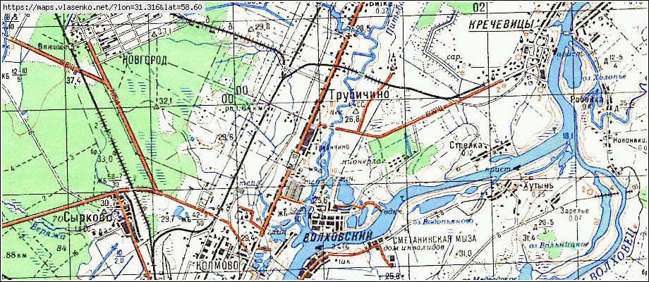 Карта ТРУБИЧИНО, Новгородская область, Новгородский район