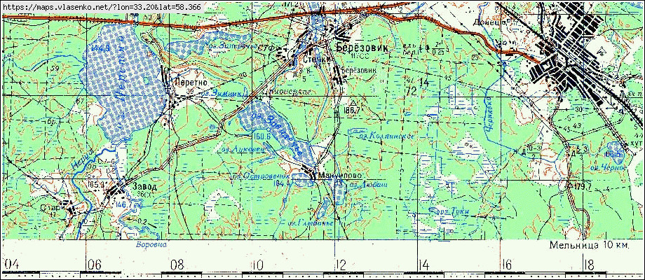 Карта БЕРЕЗОВИК, Новгородская область, Окуловский район
