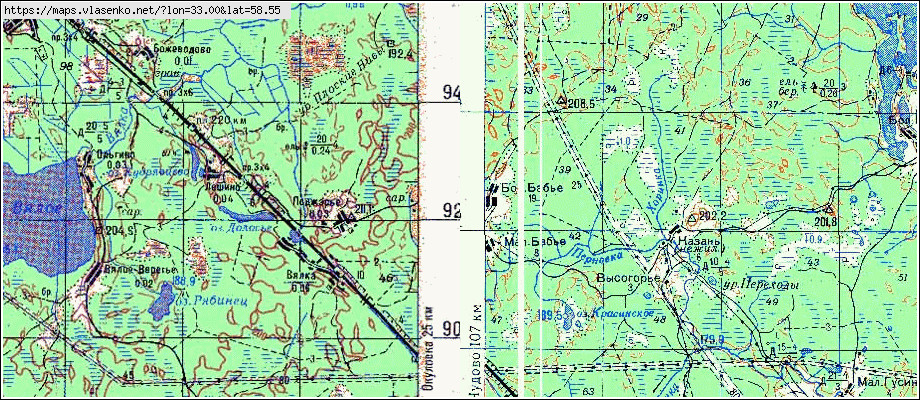 Карта БОЛЬШОЕ-БАБЬЕ, Новгородская область, Окуловский район