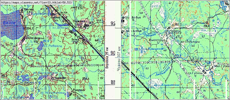 Карта МАЛОЕ-БАБЬЕ, Новгородская область, Окуловский район