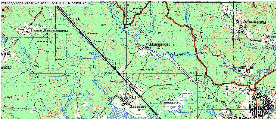 Карта МОШНИКОВО, Новгородская область, Окуловский район