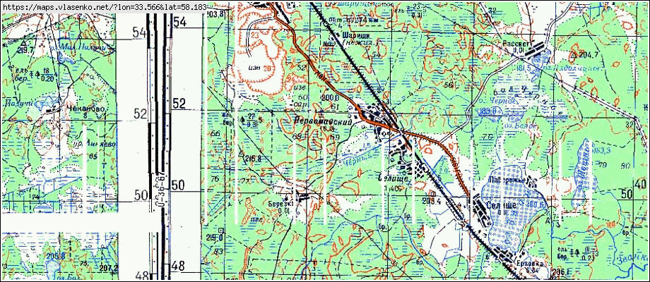 Карта ПЕРВОМАЙСКИЙ, Новгородская область, Окуловский район