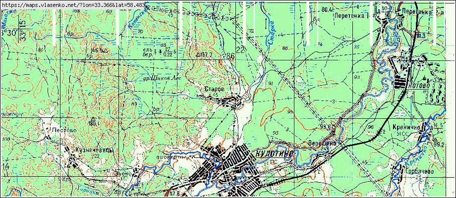 Карта СТАРОЕ, Новгородская область, Окуловский район