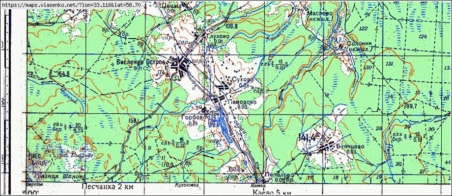 Карта СУХОВО, Новгородская область, Окуловский район