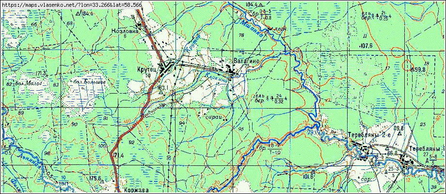 Ватагино балахнинский район карта