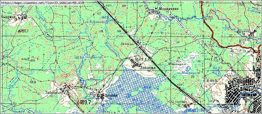 Карта ЗАОЗЕРЬЕ, Новгородская область, Окуловский район