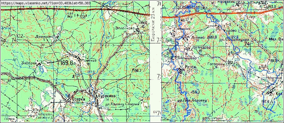 Карта ЗОЛОТКОВО, Новгородская область, Окуловский район