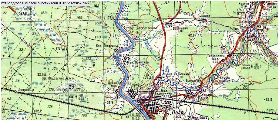 Карта МАЛЫЕ ЛОВОСИЦЫ, Новгородская область, Парфинский район